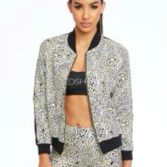 Goldsheep Animal Print Light Track Jacket 
Lightweight Yellow Black Spot - Picture 1 of 13